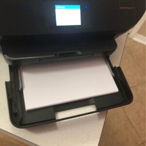 Black Printer with Paper Tray